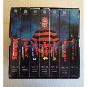 The Nightmare On Elm Street Collection VHS Box Set 1999 Horror Digit. Remastered